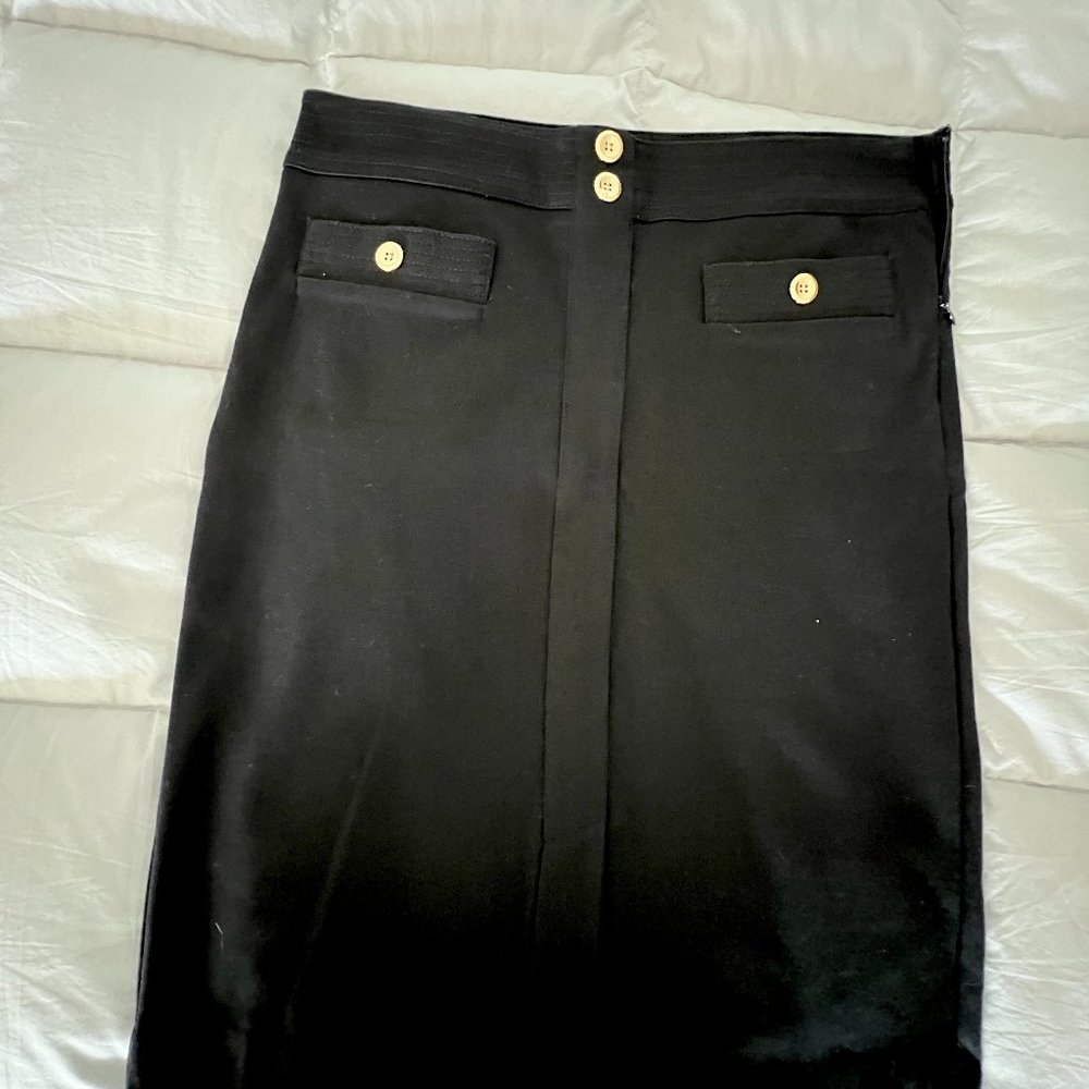 Rafaella Black Pencil Skirt, Size-6